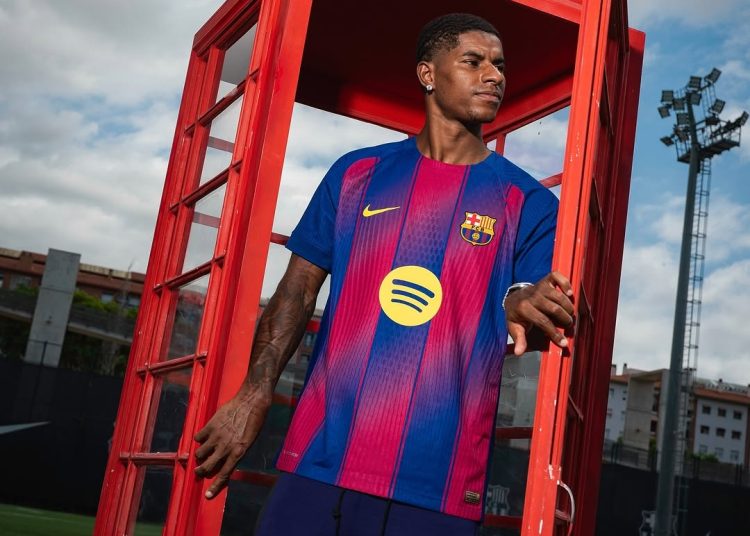 Featured Image Marcus Rashford In Barcelona's Jersey Kits