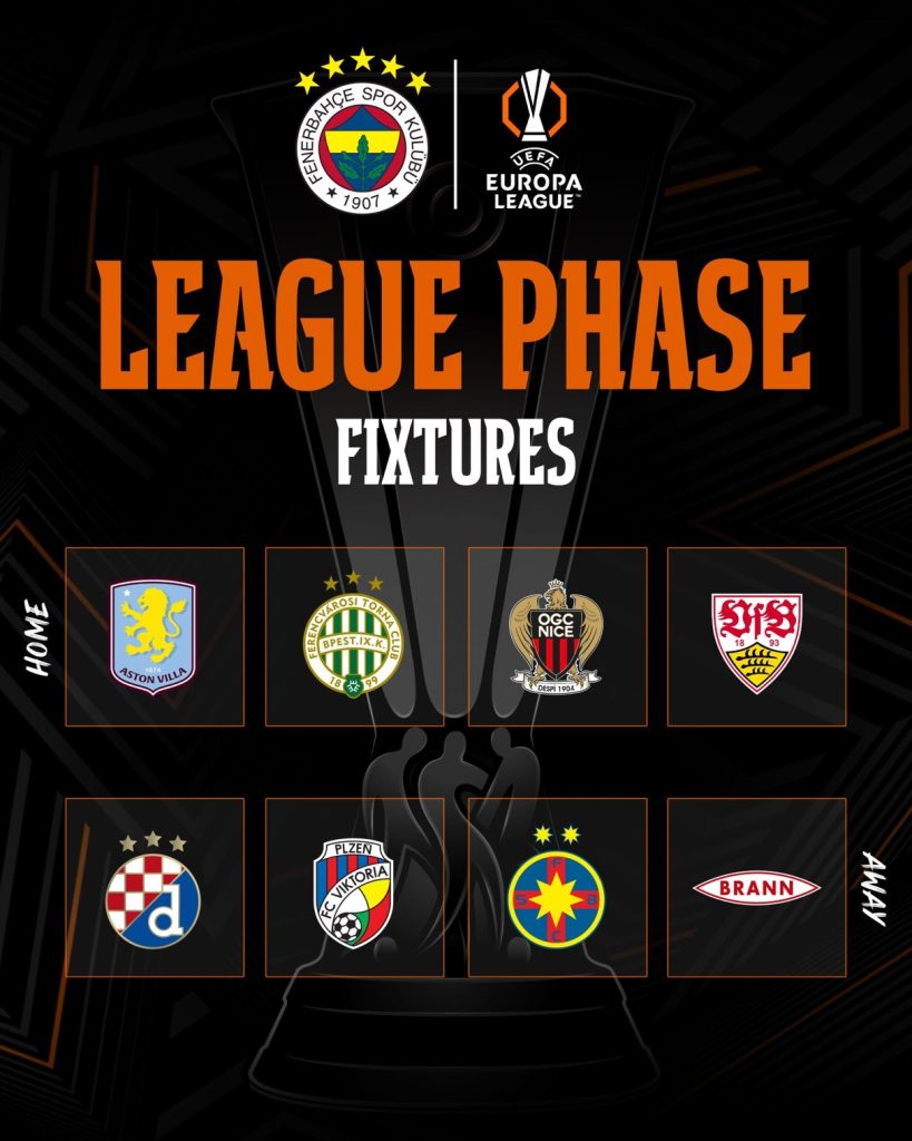 Fenerbahçe SK UEFA Europa League League phase fixture without José Mourinho