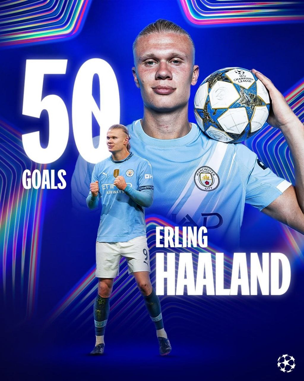 JUST IN: Haaland gets 50th UCL goal against 10-man Napoli