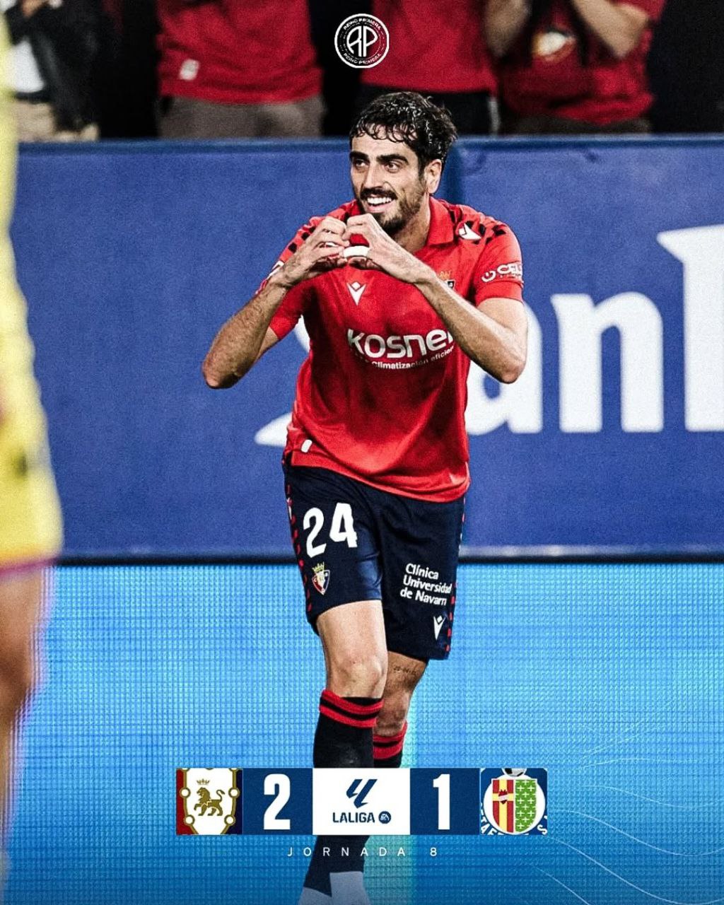 NEW: Osasuna edge Getafe 2-1 at El Sadar