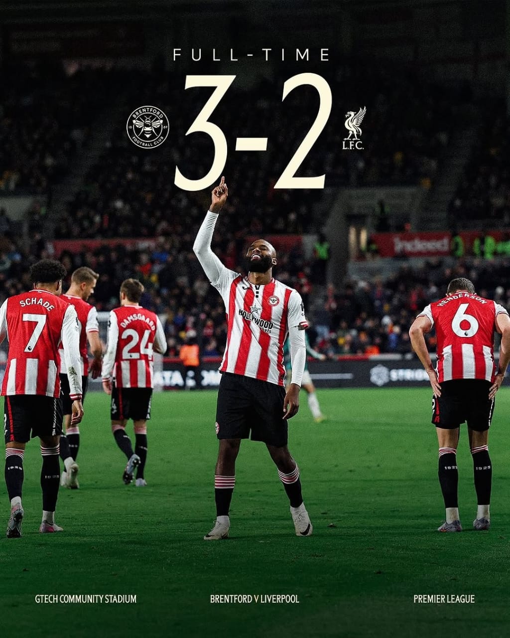 NEW: Liverpool Woes Continues in 3-2 Defeat to Brentford