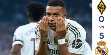 NEW: Mbappé gets hat-trick as Real Madrid beat Kairat Almaty