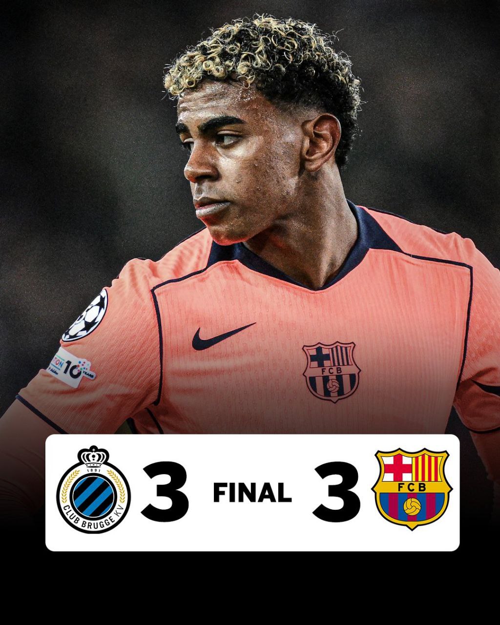 NEW: Club Brugge and Barcelona play out pulsating 3–3 Champions League draw