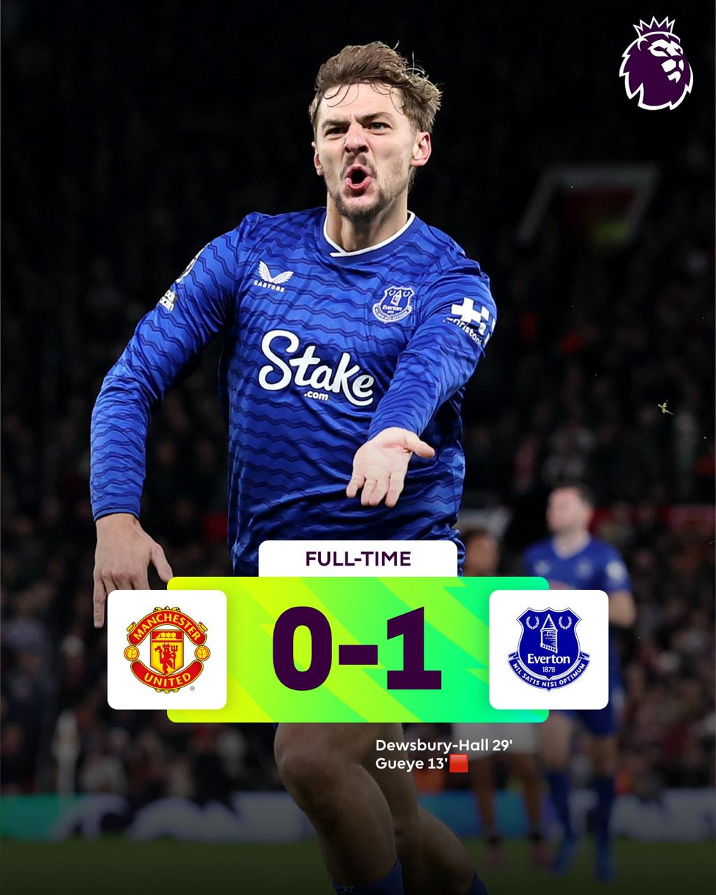 New: Manchester United 0 vs 1 Everton News, Highlights