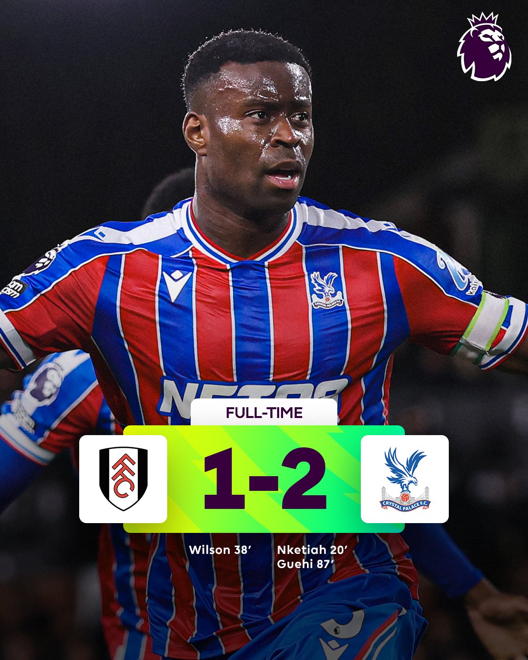 NEW: Fulham 1 – 2 Crystal Palace Report, Highlights